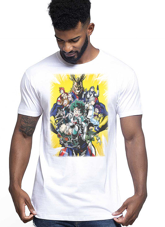 Boku no Hero Academia Manga Anime Fumetti 6005 T-shirt Urban Men Uomo 100% Cotone Pettinato JK