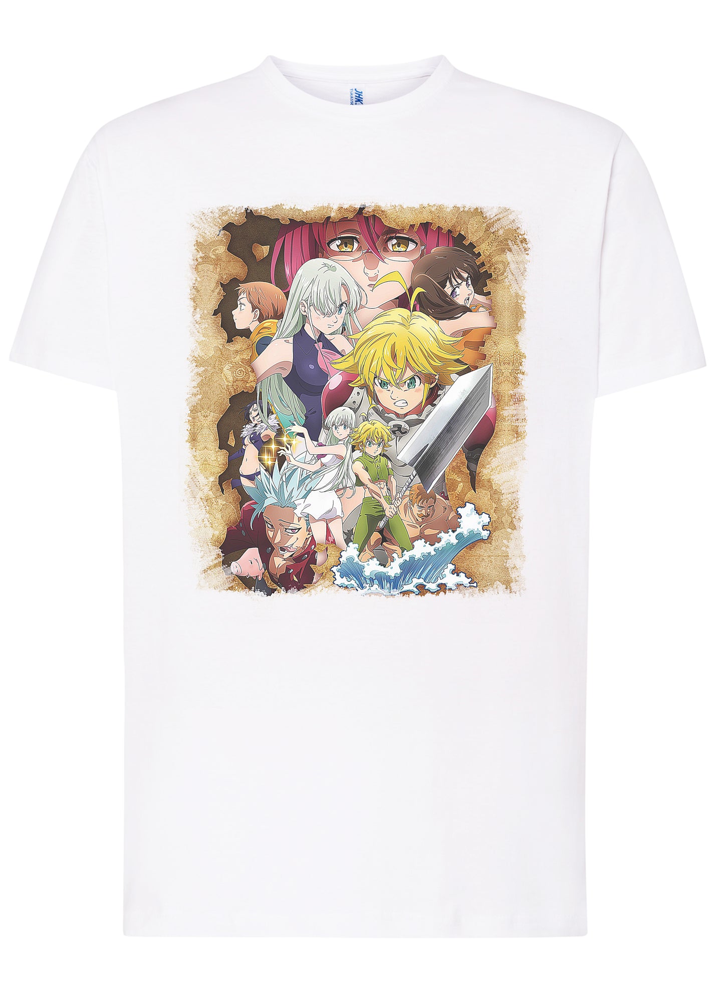 The Seven Deadly Sins Manga Anime Fumetti 6006 T-shirt Urban Men Uomo 100% Cotone Pettinato JK