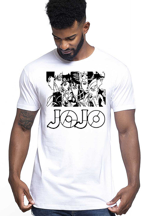 Jojo Adventure Manga Anime Fumetti 6007 T-shirt Urban Men Uomo 100% Cotone Pettinato JK