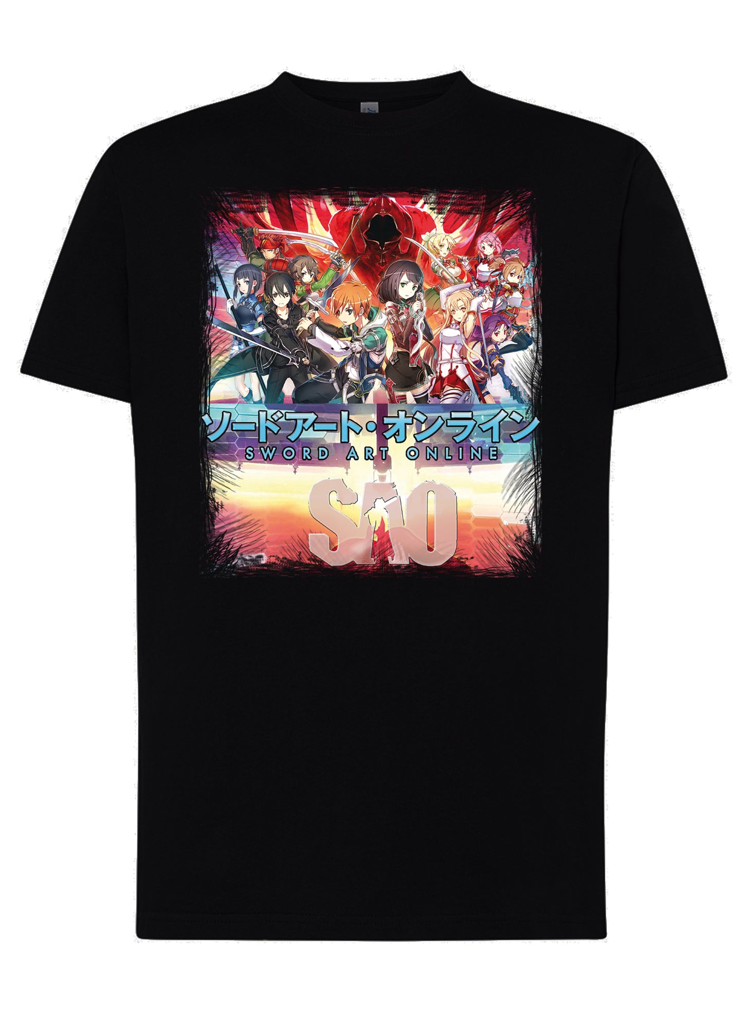 Sword art Online Manga Anime Fumetti 6008-2 T-shirt Urban Men Uomo 100% Cotone Pettinato JK