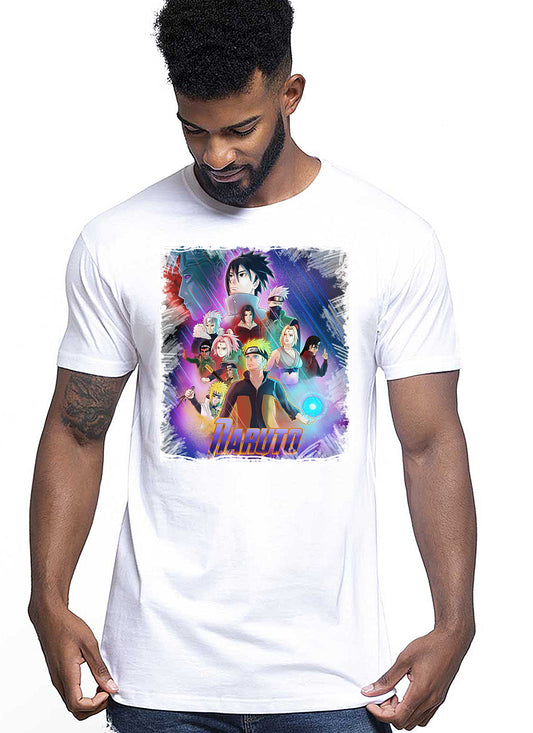 Naruto Gruppo Manga Anime Fumetti 6009-2 T-shirt Urban Men Uomo 100% Cotone Pettinato JK