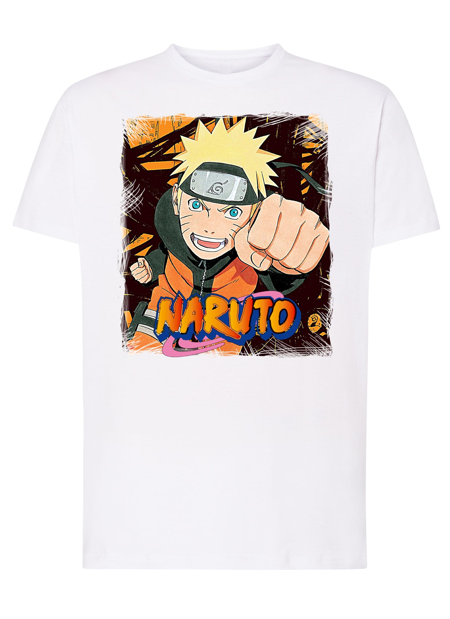 Naruto Punck Manga Anime Fumetti 6009-4 T-shirt Urban Men Uomo 100% Cotone Pettinato JK