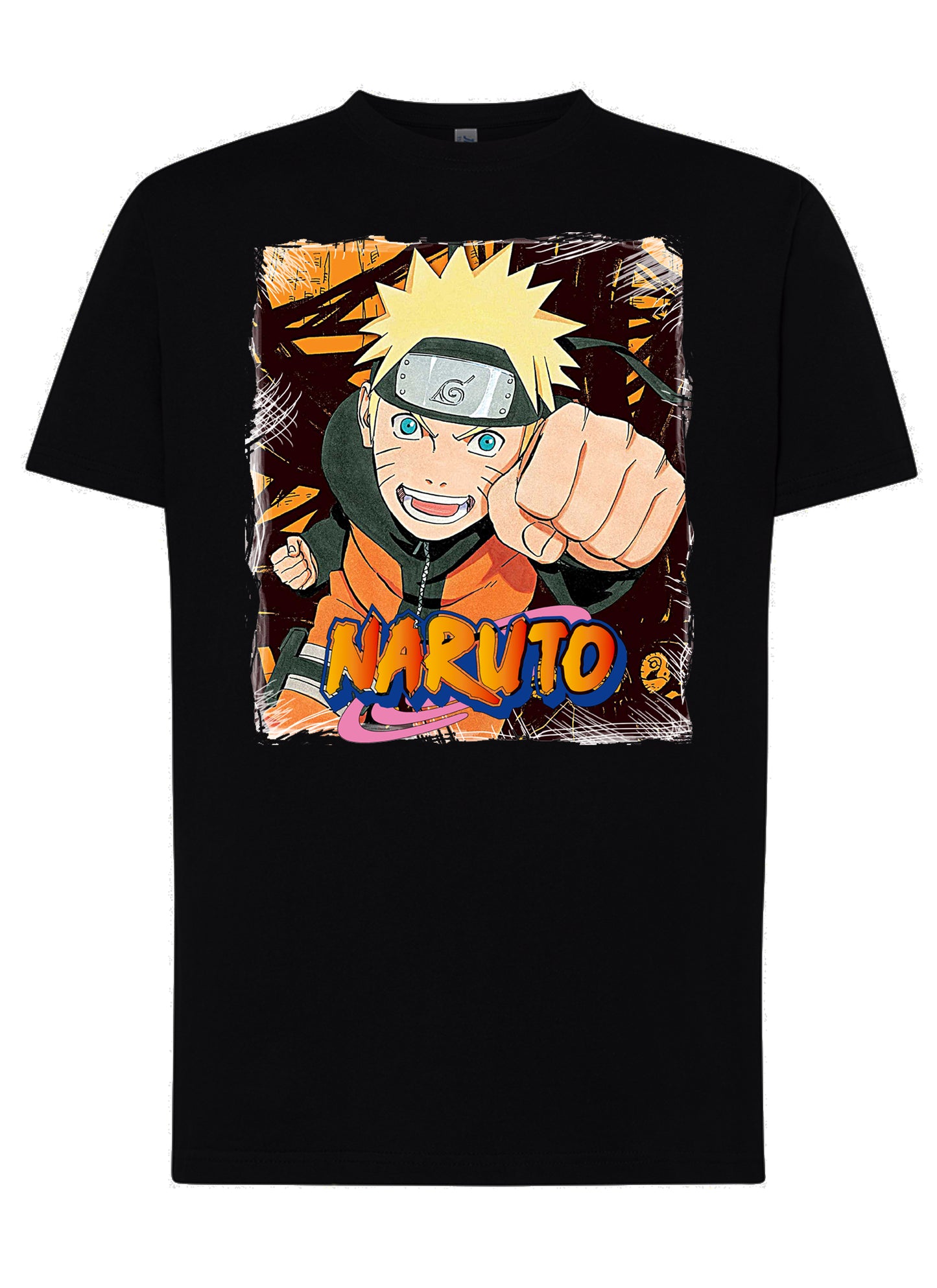 Naruto Punck Manga Anime Fumetti 6009-4 T-shirt Urban Men Uomo 100% Cotone Pettinato JK