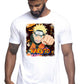 Naruto Punck Manga Anime Fumetti 6009-4 T-shirt Urban Men Uomo 100% Cotone Pettinato JK