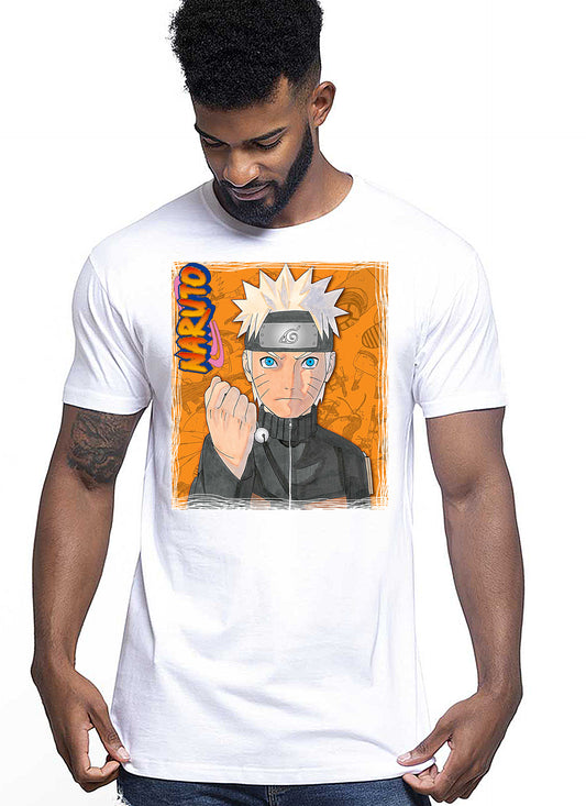 Naruto Punck Manga Anime Fumetti 6009-5 T-shirt Urban Men Uomo 100% Cotone Pettinato JK