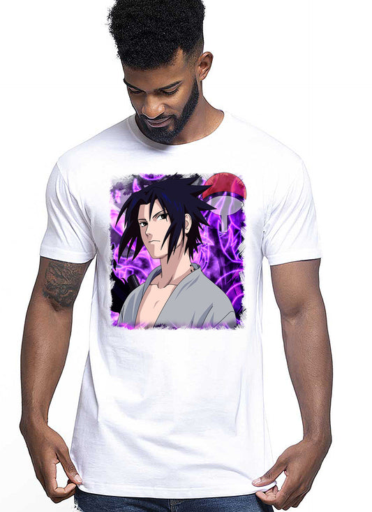 Sasuke Manga Anime Fumetti 6009-6-2 T-shirt Urban Men Uomo 100% Cotone Pettinato JK