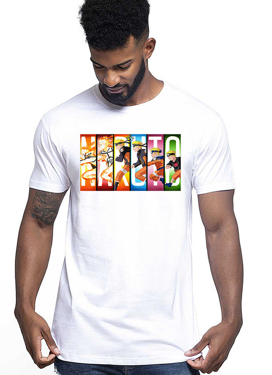 Naruto Manga Anime Fumetti 6009 T-shirt Urban Men Uomo 100% Cotone Pettinato JK