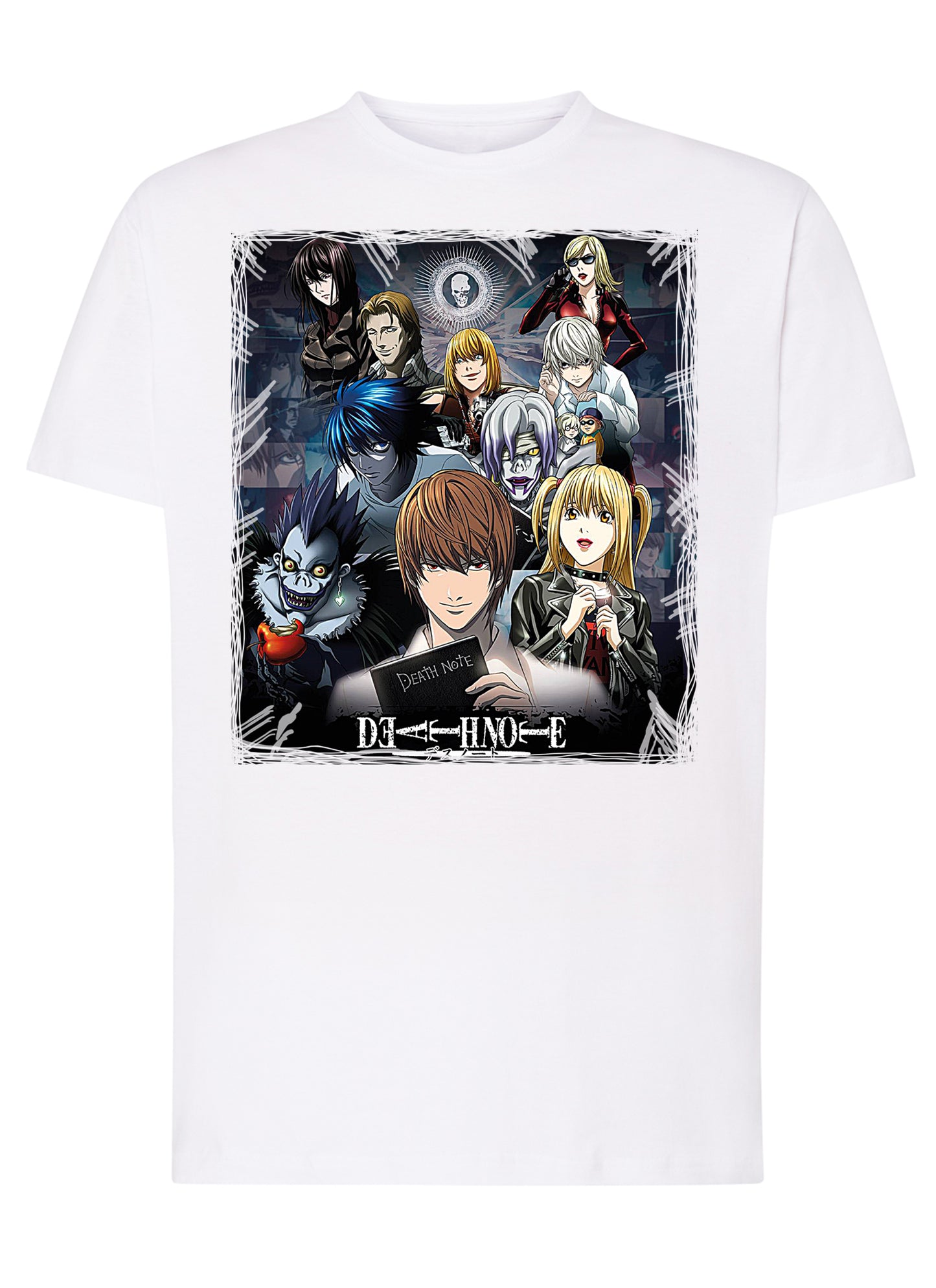 Death Note Manga Anime Fumetti 6010-2 T-shirt Urban Men Uomo 100% Cotone Pettinato JK