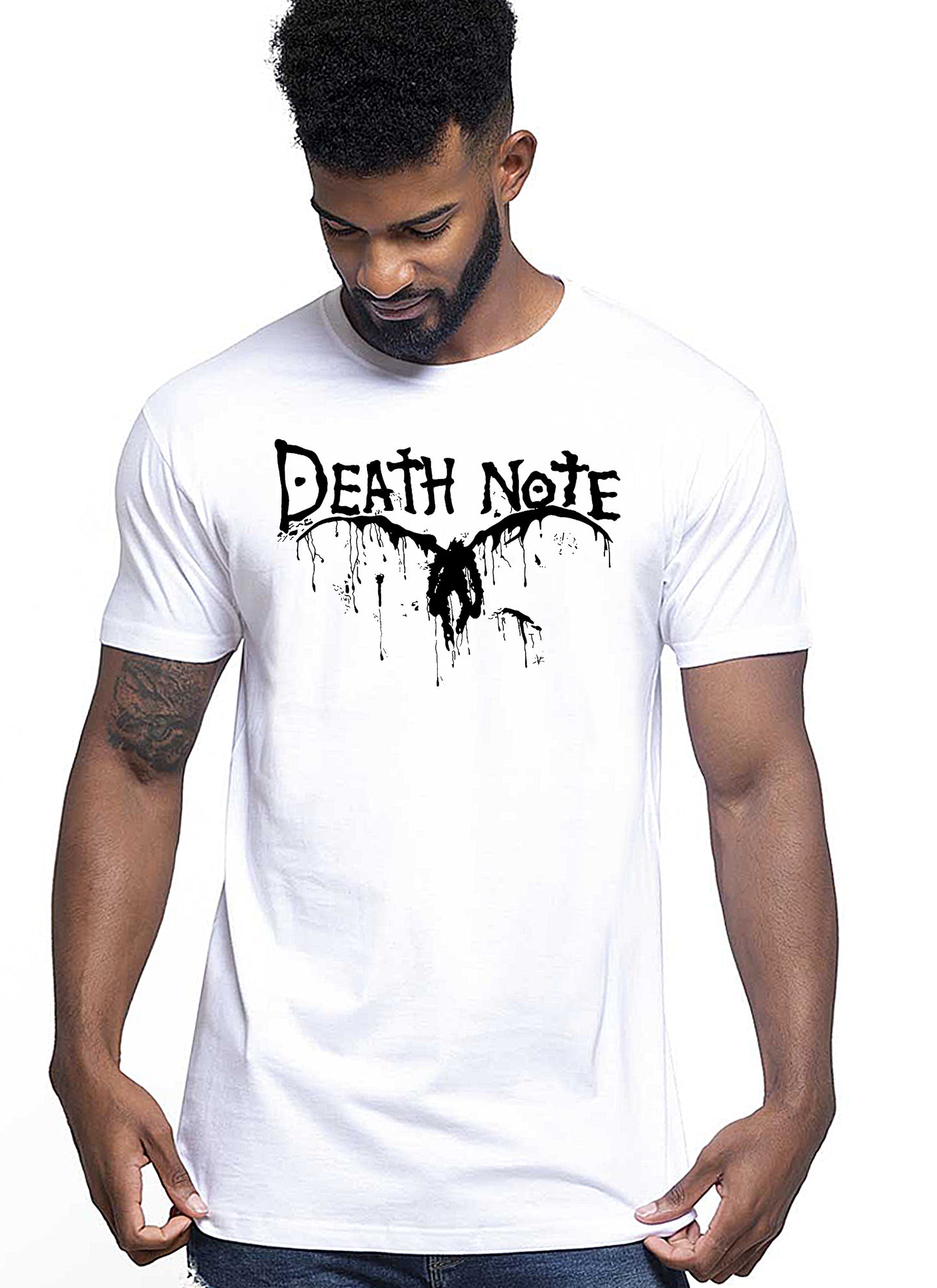 Death Note Manga Anime Fumetti 6010-4-2 T-shirt Urban Men Uomo 100% Cotone Pettinato JK