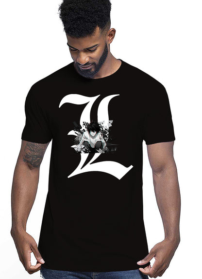 Death Note L3D Manga Anime Fumetti 6010-5 T-shirt Urban Men Uomo 100% Cotone Pettinato JK