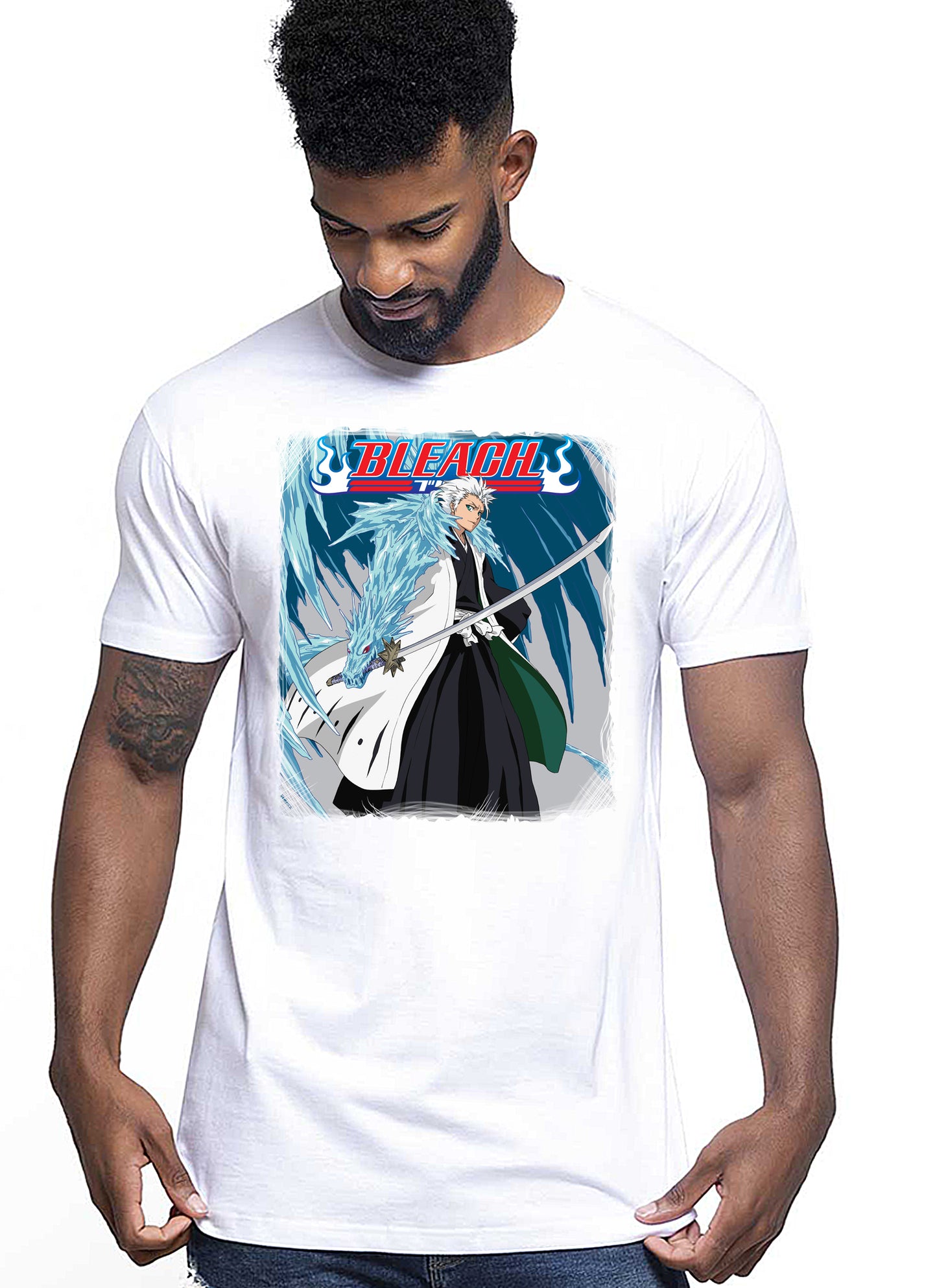 Bleach Sogg. Manga Anime Fumetti 6011-2 T-shirt Urban Men Uomo 100% Cotone Pettinato JK