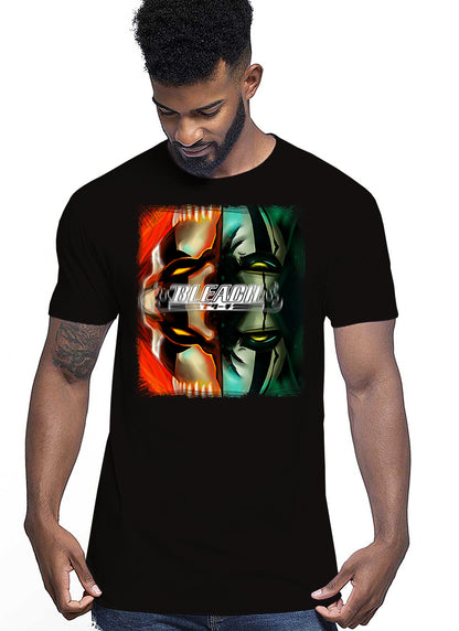 Bleach Doble face Manga Anime Fumetti 6011-4 T-shirt Urban Men Uomo 100% Cotone Pettinato JK