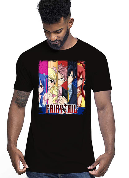 Fairy Tail Manga Anime Fumetti 6012-2 T-shirt Urban Men Uomo 100% Cotone Pettinato JK