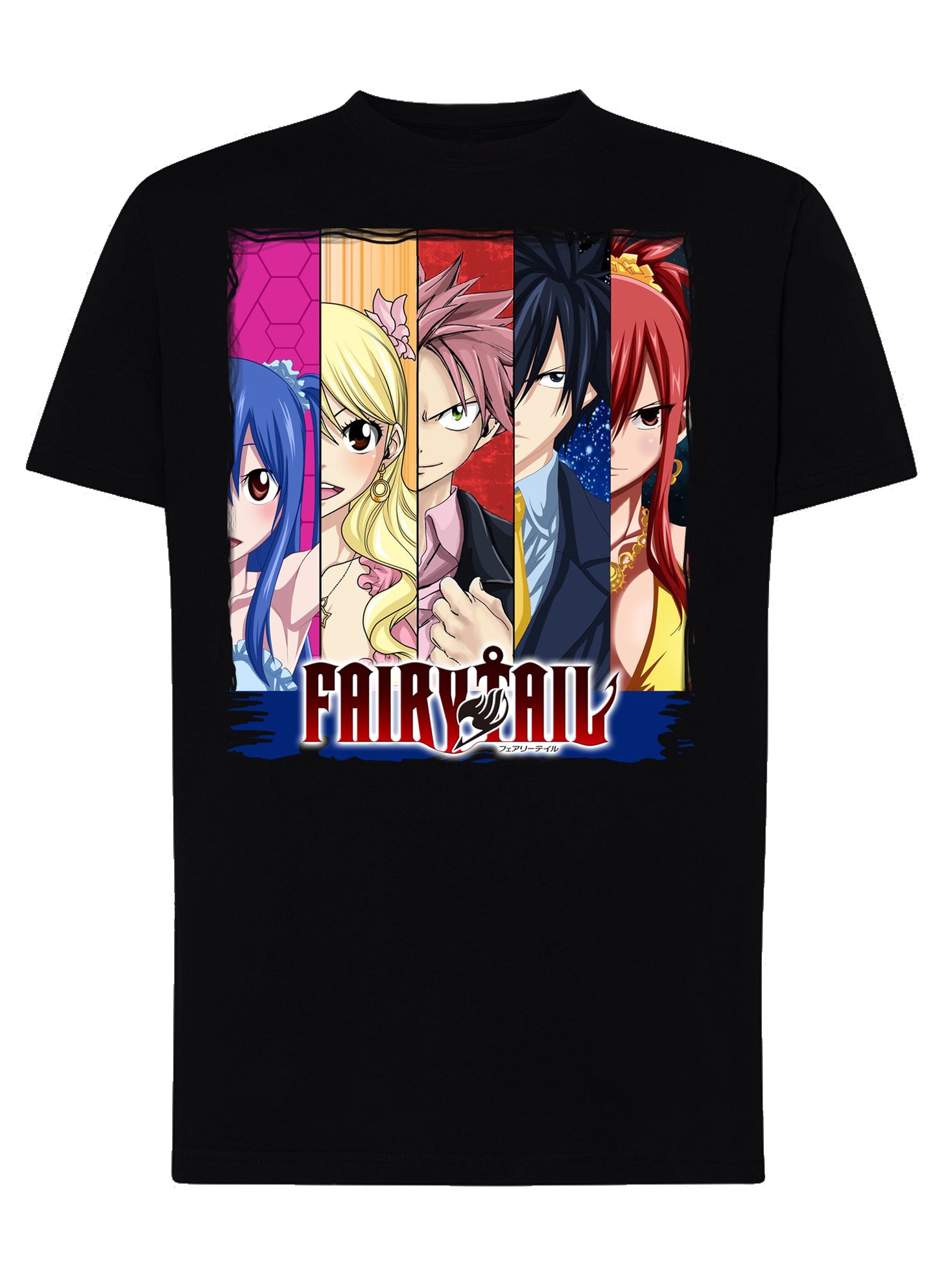 Fairy Tail Manga Anime Fumetti 6012-2 T-shirt Urban Men Uomo 100% Cotone Pettinato JK