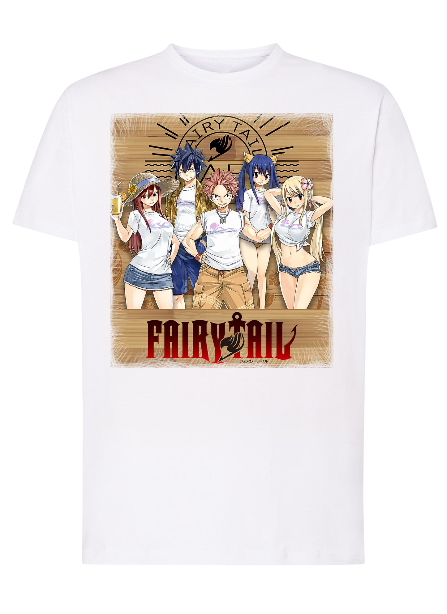 Fairy Tail Manga Anime Fumetti 6012 T-shirt Urban Men Uomo 100% Cotone Pettinato JK