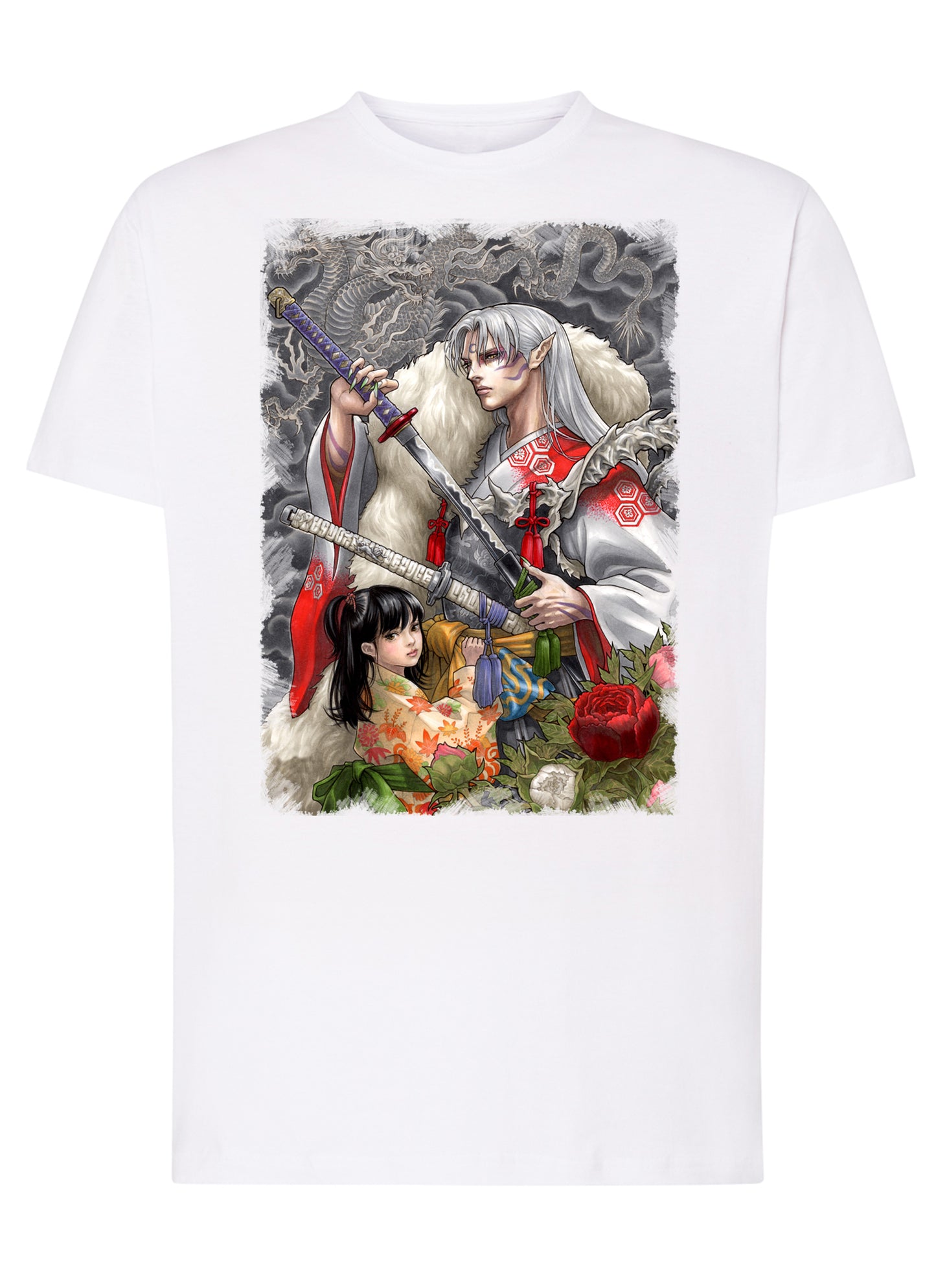 InuYasha Giapponese Manga Anime Fumetti 6013 T-shirt Urban Men Uomo 100% Cotone Pettinato JK