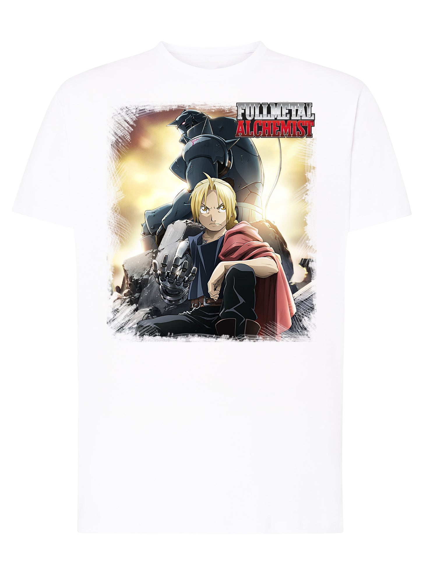 Fullmetal Alchemist Manga Anime Fumetti 6014 T-shirt Urban Men Uomo 100% Cotone Pettinato JK