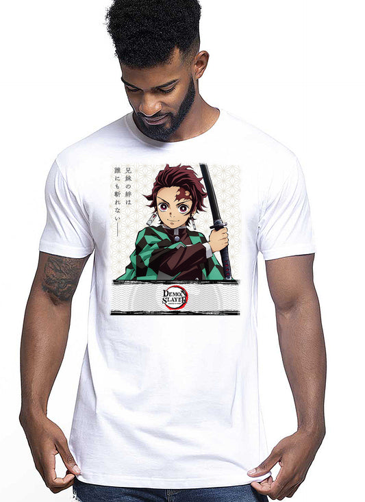 Demon Slayer Kimetsu Manga Anime Fumetti 6016-2 T-shirt Urban Men Uomo 100% Cotone Pettinato JK