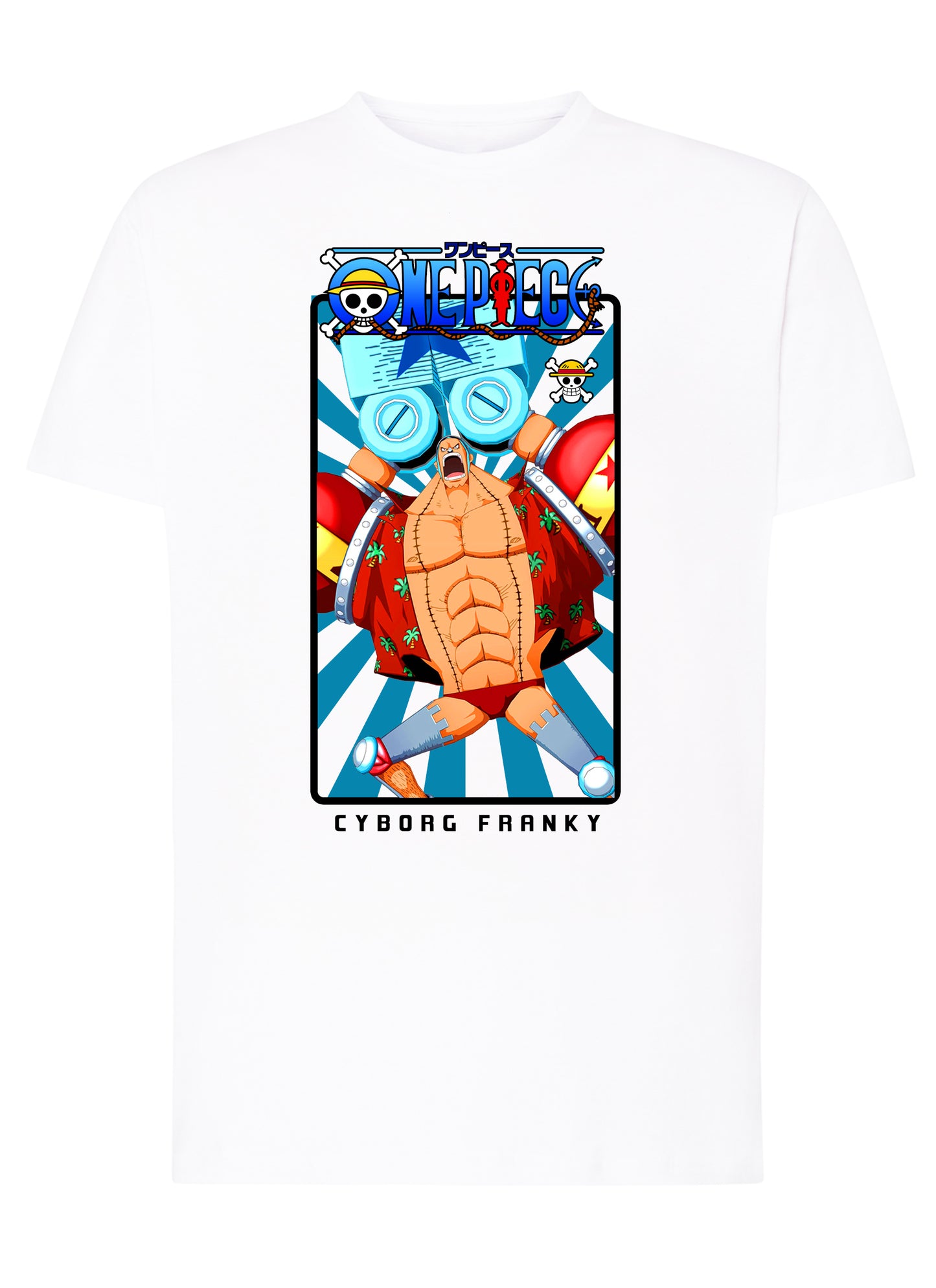 Of Franky Manga Anime Fumetti 6018-11 T-shirt Urban Men Uomo 100% Cotone Pettinato JK