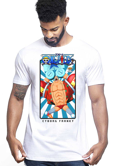 Of Franky Manga Anime Fumetti 6018-11 T-shirt Urban Men Uomo 100% Cotone Pettinato JK