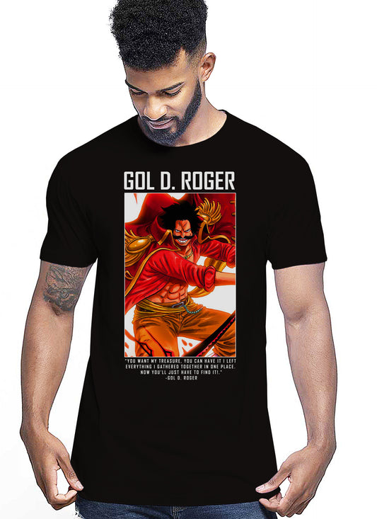 Of Gol d. Roger Manga Anime Fumetti 6018-14 T-shirt Urban Men Uomo 100% Cotone Pettinato JK