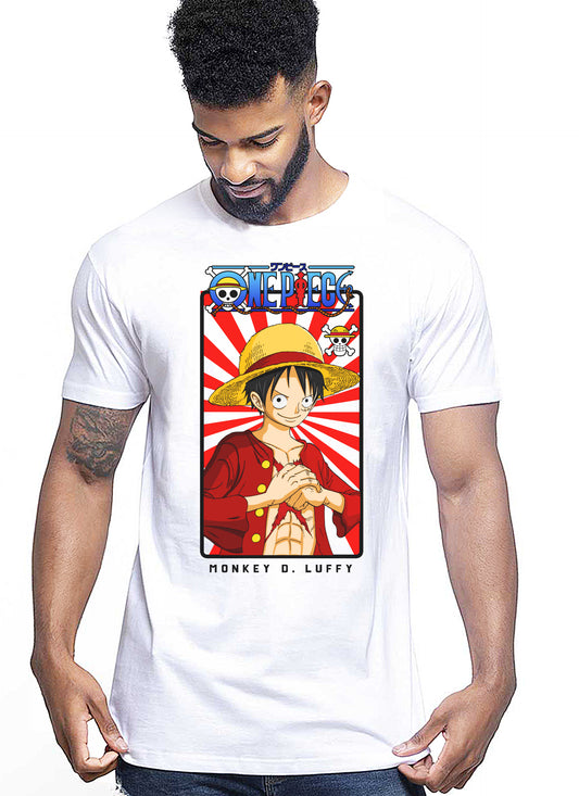 Of Luffy Manga Anime Fumetti 6018-27 T-shirt Urban Men Uomo 100% Cotone Pettinato JK