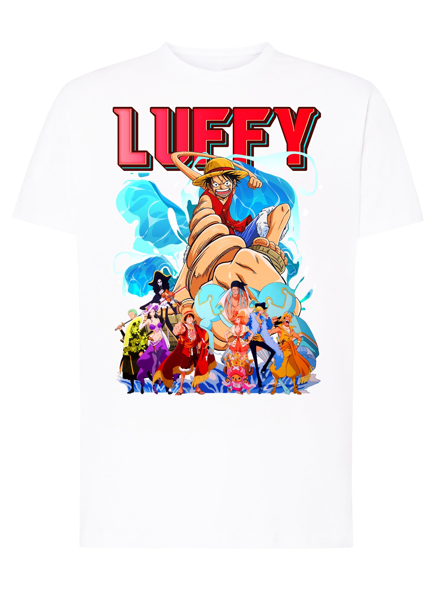 Of Luffy 2 Manga Anime Fumetti 6018-29 T-shirt Urban Men Uomo 100% Cotone Pettinato JK