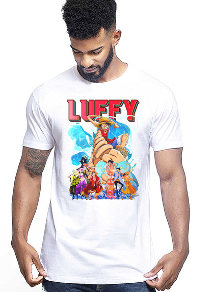 Of Luffy 2 Manga Anime Fumetti 6018-29 T-shirt Urban Men Uomo 100% Cotone Pettinato JK