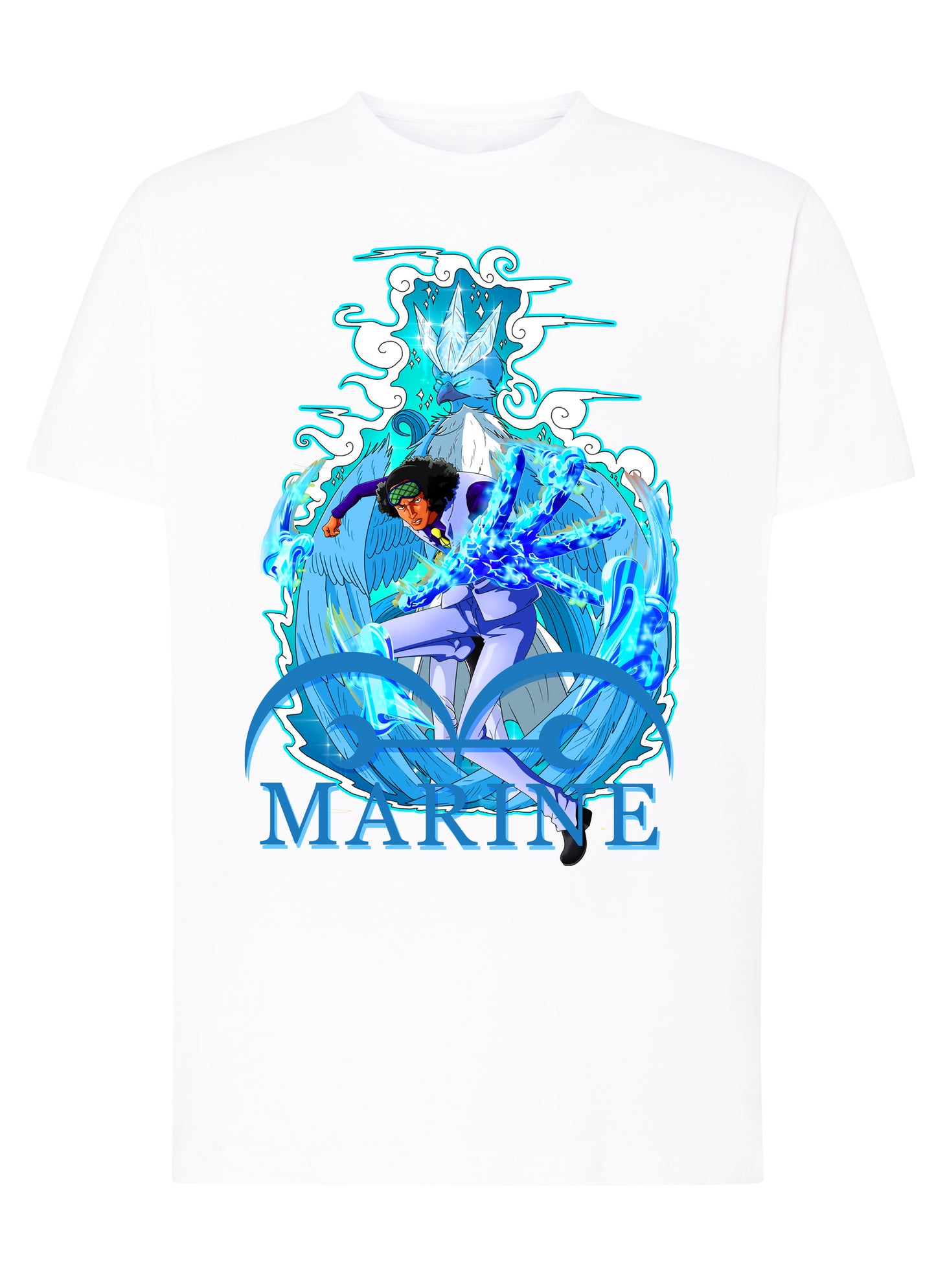 Of Marine 1 Manga Anime Fumetti 6018-32 T-shirt Urban Men Uomo 100% Cotone Pettinato JK