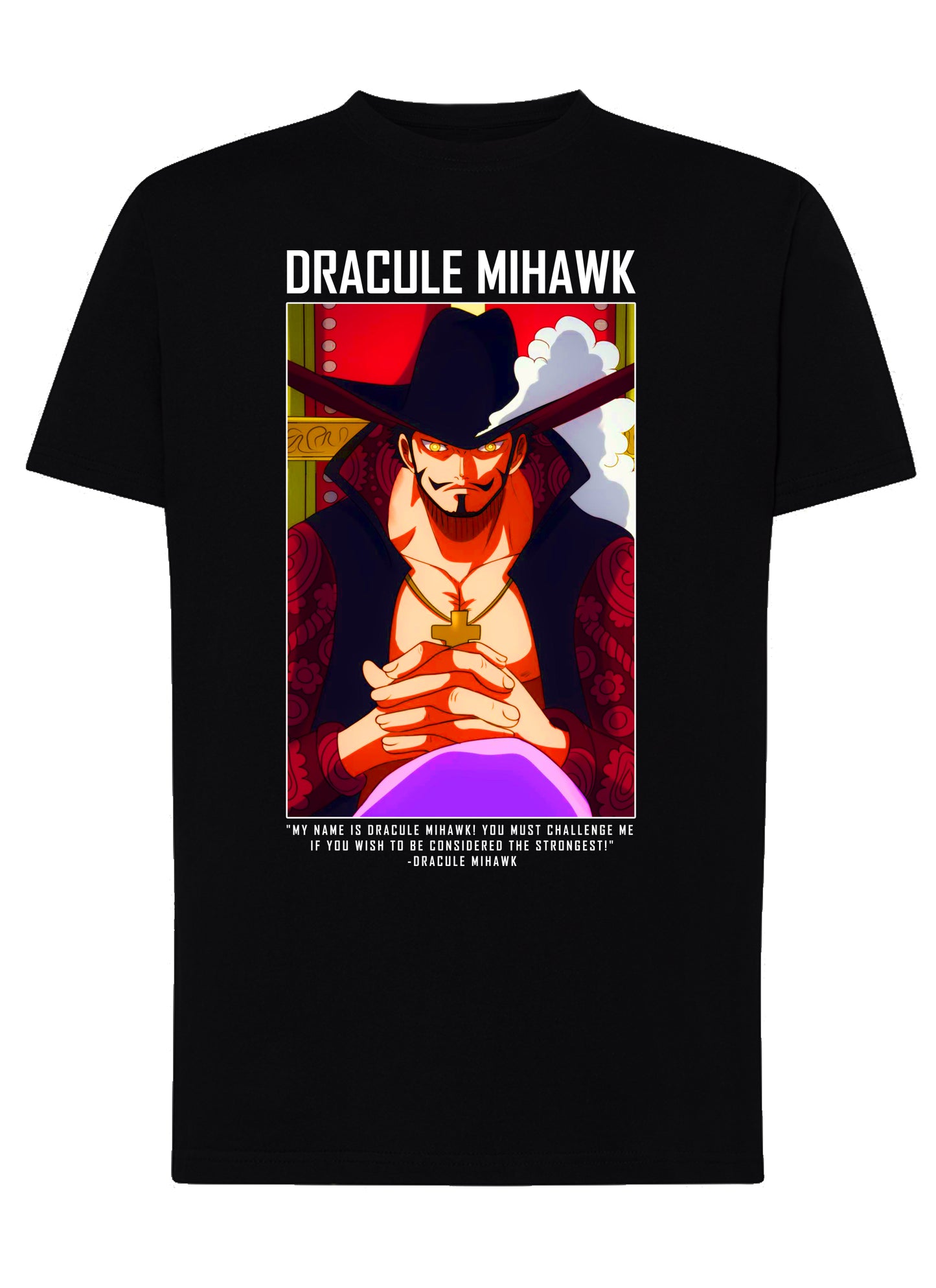 Of Dracule Mihawk Anime Fumetti 6018-33 T-shirt Urban Men Uomo 100% Cotone Pettinato JK