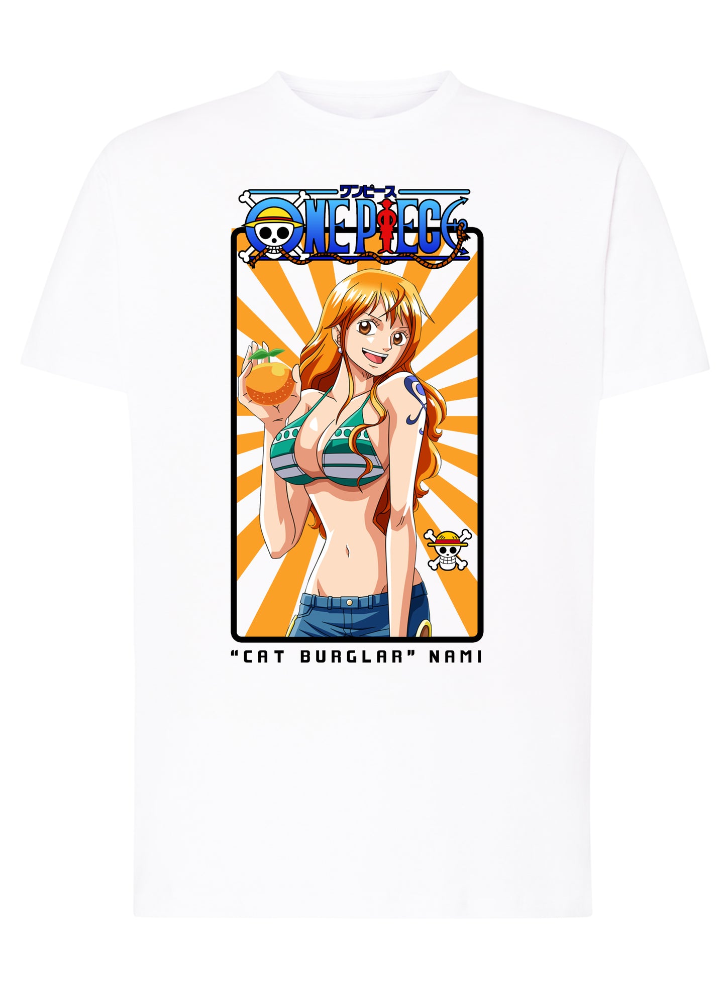 Of Nami Squad 1 Manga Anime Fumetti 6018-35 T-shirt Urban Men Uomo 100% Cotone Pettinato JK