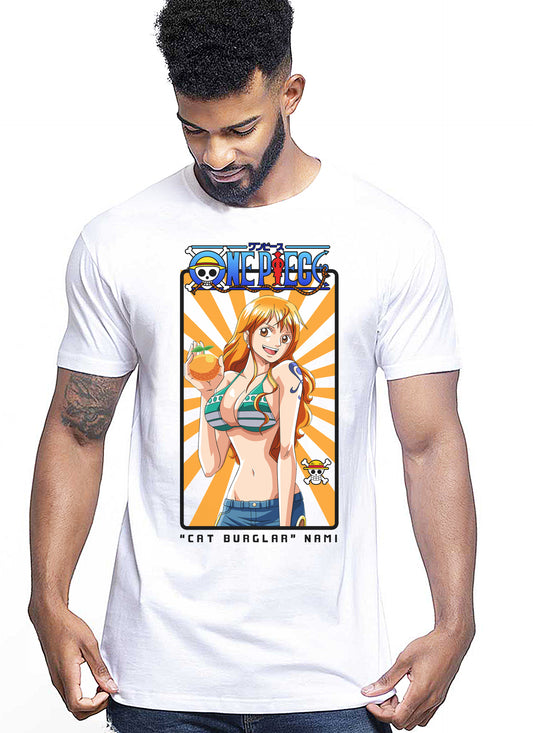 Of Nami Squad 1 Manga Anime Fumetti 6018-35 T-shirt Urban Men Uomo 100% Cotone Pettinato JK