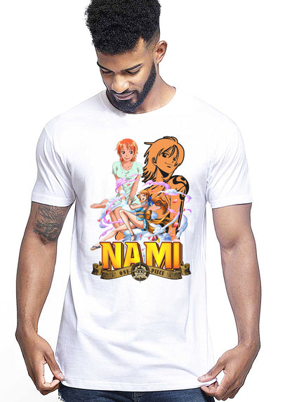 Of Nami 2 Manga Anime Fumetti 6018-38 T-shirt Urban Men Uomo 100% Cotone Pettinato JK