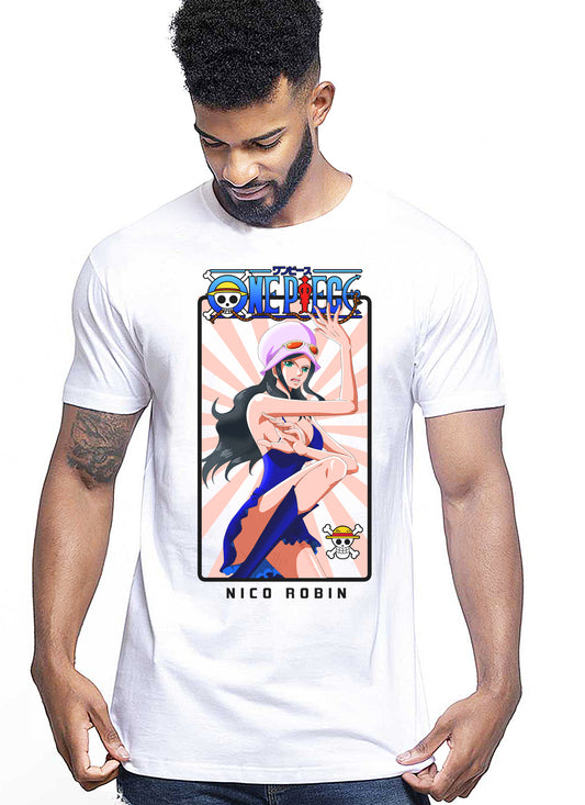 Of Robin Manga Anime Fumetti 6018-39 T-shirt Urban Men Uomo 100% Cotone Pettinato JK