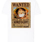 Of One Piece Wanted Manga Anime Fumetti 6018-41 T-shirt Urban Men Uomo 100% Cotone Pettinato JK