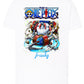 Of One Piece Franky Manga Anime Fumetti 6018-57 T-shirt Urban Men Uomo 100% Cotone Pettinato JK