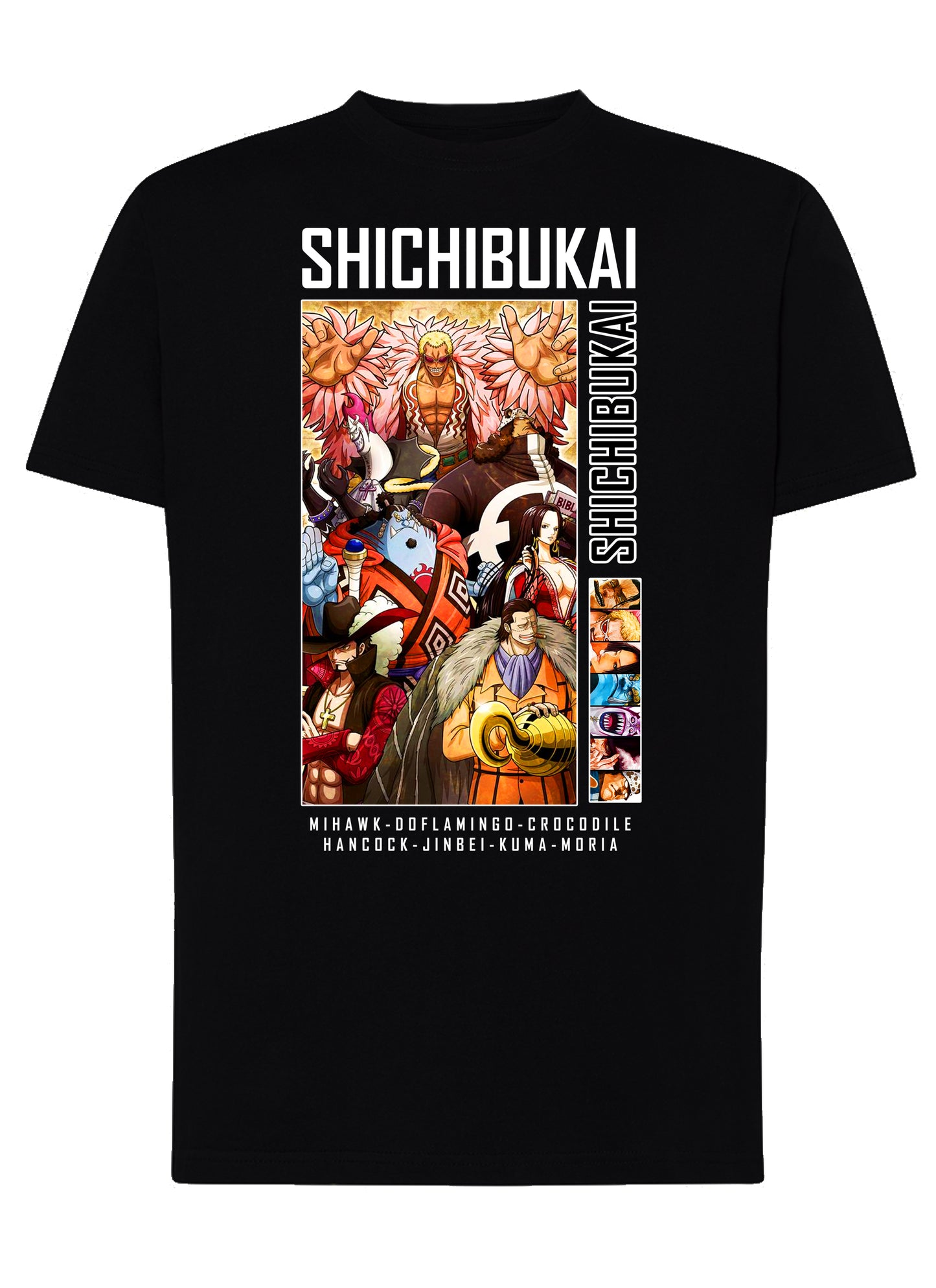 Of One Piece Shichibukai Anime Manga Fumetti 6018-63 T-shirt Urban Men Uomo 100% Cotone Pettinato JK