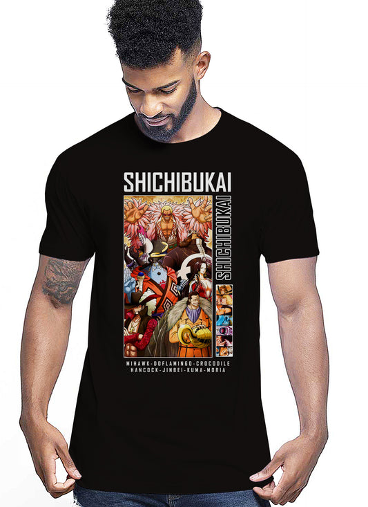 Of One Piece Shichibukai Anime Manga Fumetti 6018-63 T-shirt Urban Men Uomo 100% Cotone Pettinato JK