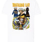 Of One Piece trafalgar Manga Anime Fumetti 6018-67 T-shirt Urban Men Uomo 100% Cotone Pettinato JK