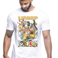 Of One Piece Usopp Manga Anime Fumetti 6018-69 T-shirt Urban Men Uomo 100% Cotone Pettinato JK