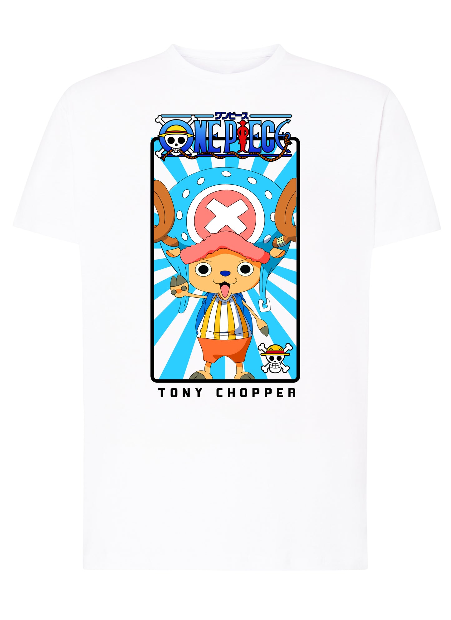 Of Chopper Manga Anime Fumetti 6018-7 T-shirt Urban Men Uomo 100% Cotone Pettinato JK