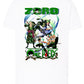 Of One Piece Zoro Manga Anime Fumetti 6018-75 T-shirt Urban Men Uomo 100% Cotone Pettinato JK