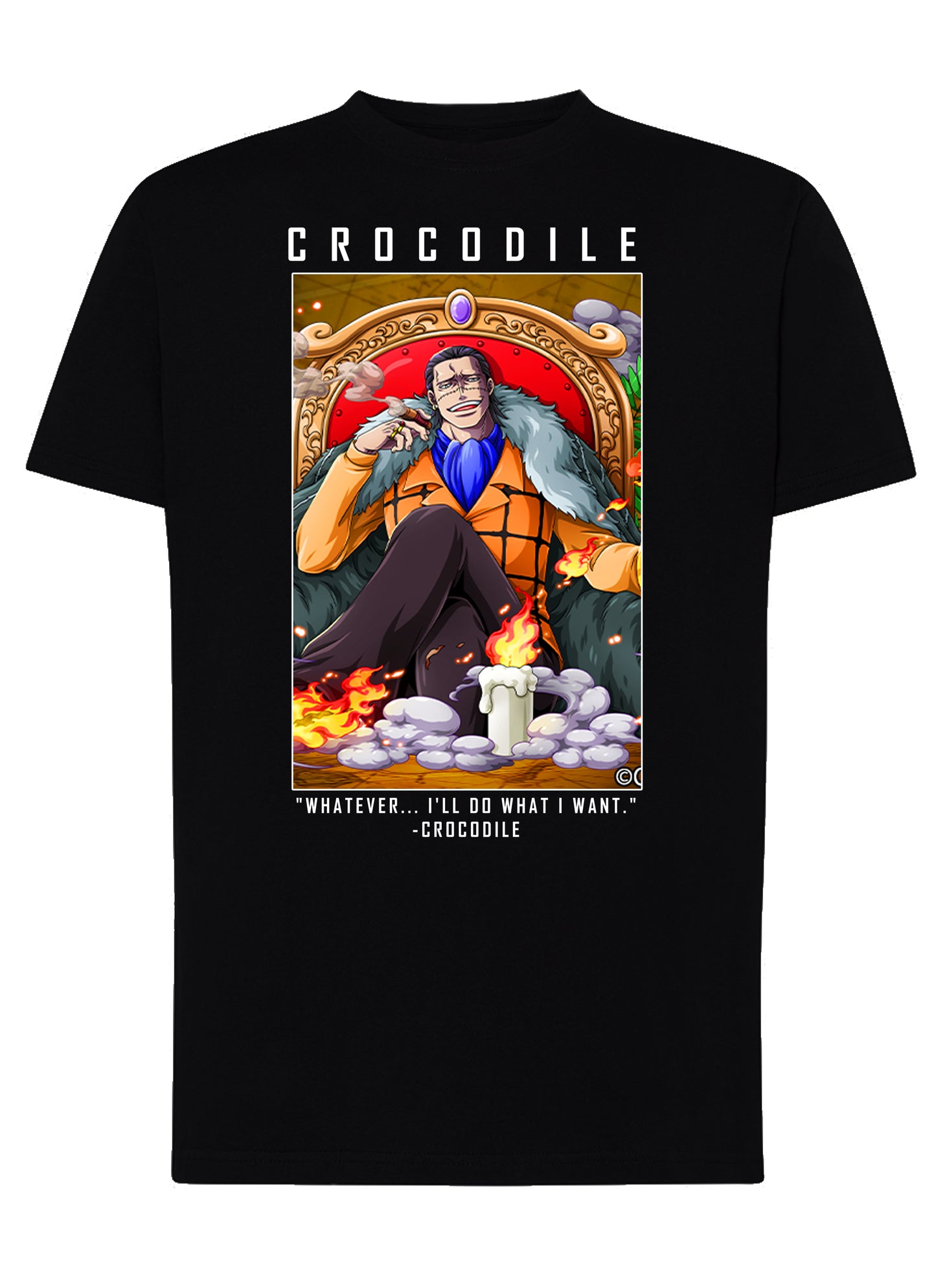 Of Crocodile Manga Anime Fumetti 6018-9 T-shirt Urban Men Uomo 100% Cotone Pettinato JK