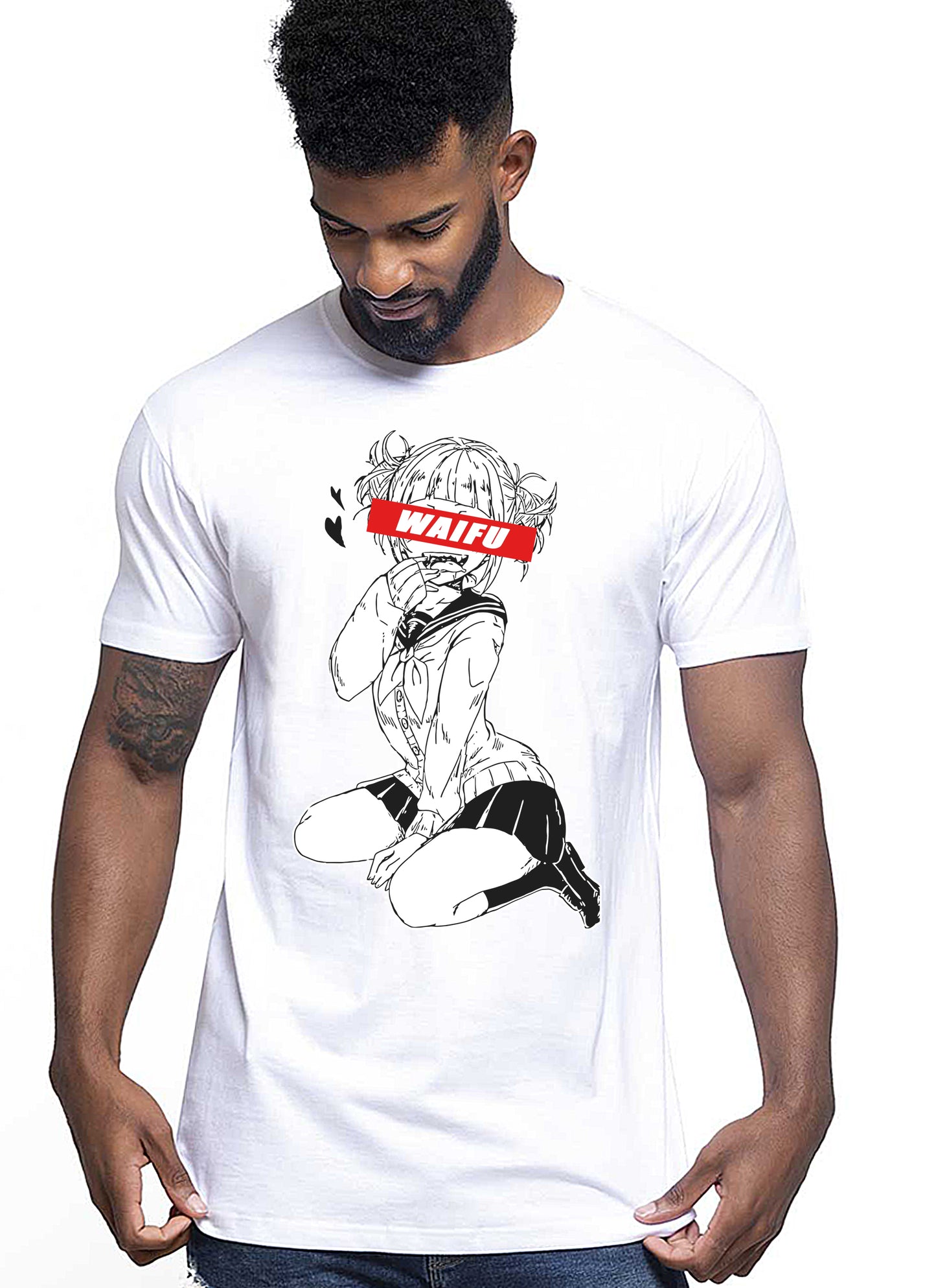 Waifu Sexy Manga Anime Fumetti 6022 T-shirt Urban Men Uomo 100% Cotone Pettinato JK