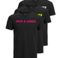 JACK & JONES T-Shirt 3-Pack Logo O-Neck T-Shirt
