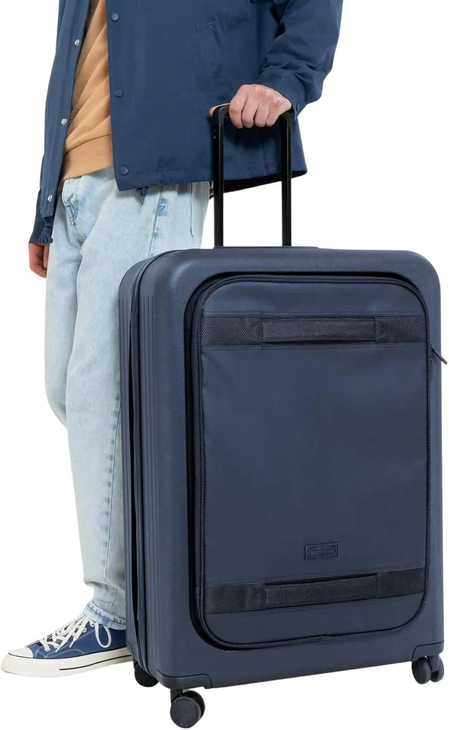 EASTPAK CNNCT CASE Large Wheeled Travel Bag Navy Cnnct Marine Large Modern - STREET STYLE