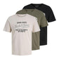 JACK & JONES T-Shirt 3-Pack Logo O-Neck T-Shirt