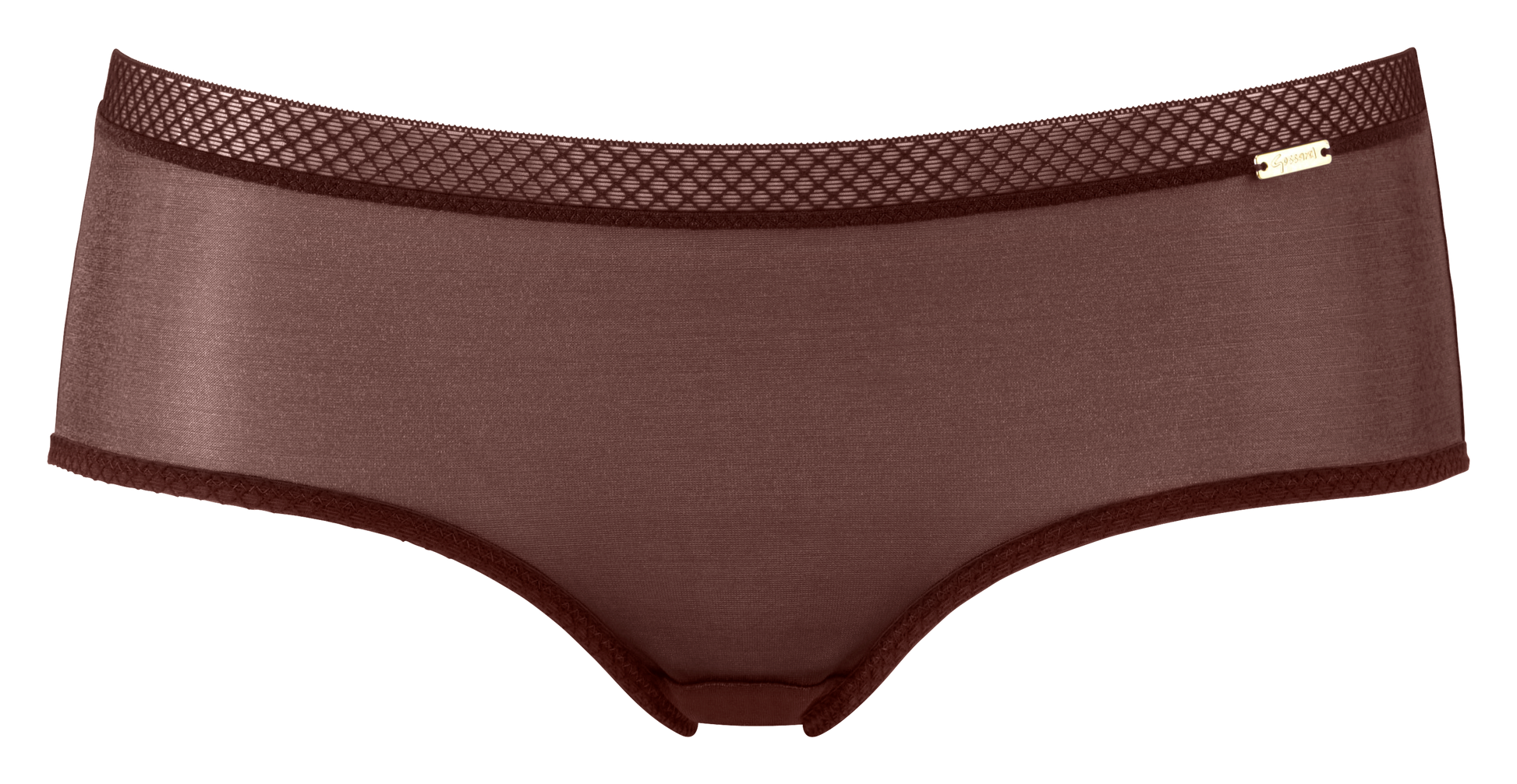 Sheer See Through Shorts Panty Gossard Glossies Brown-2