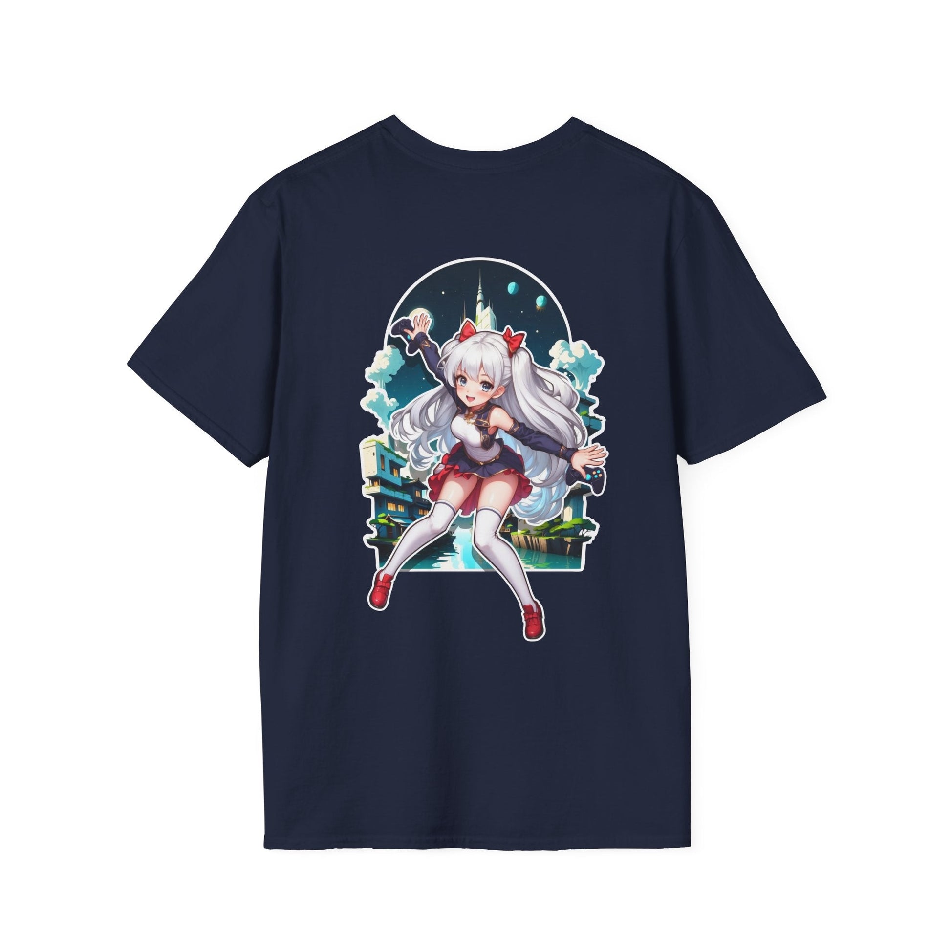 Gamer Girl - Anime World - Unisex T-Shirt - Back Print-2