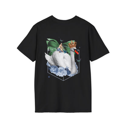Swan - Quirky Collage - Unisex T-Shirt - Back Print-0